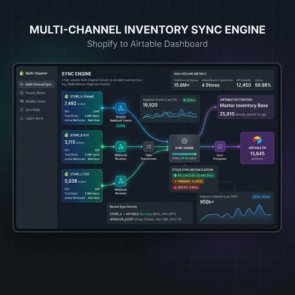 Case Study: Centralized Multi-Channel Inventory Tracking for High-Volume Shopify Retailers